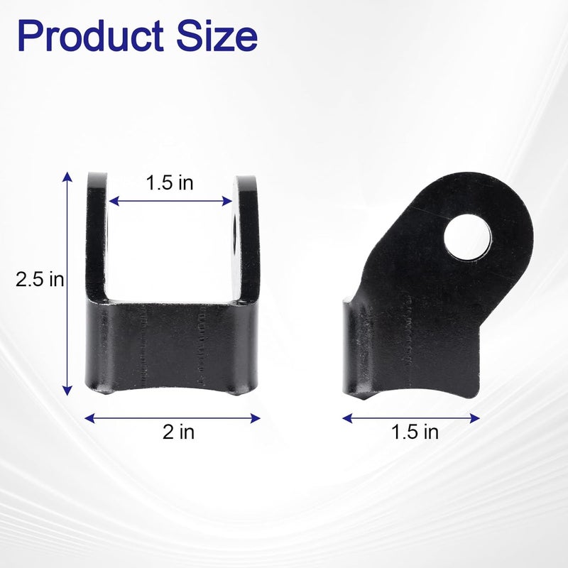 RO6G Shock Bracket Weld On Shock Mount - Heavy Duty Brackets for Off-Road Trailers Rear Axle Shock Mount Bracket Kit, Thick Weld On Shock Brackets - 1 Pair - Image 3